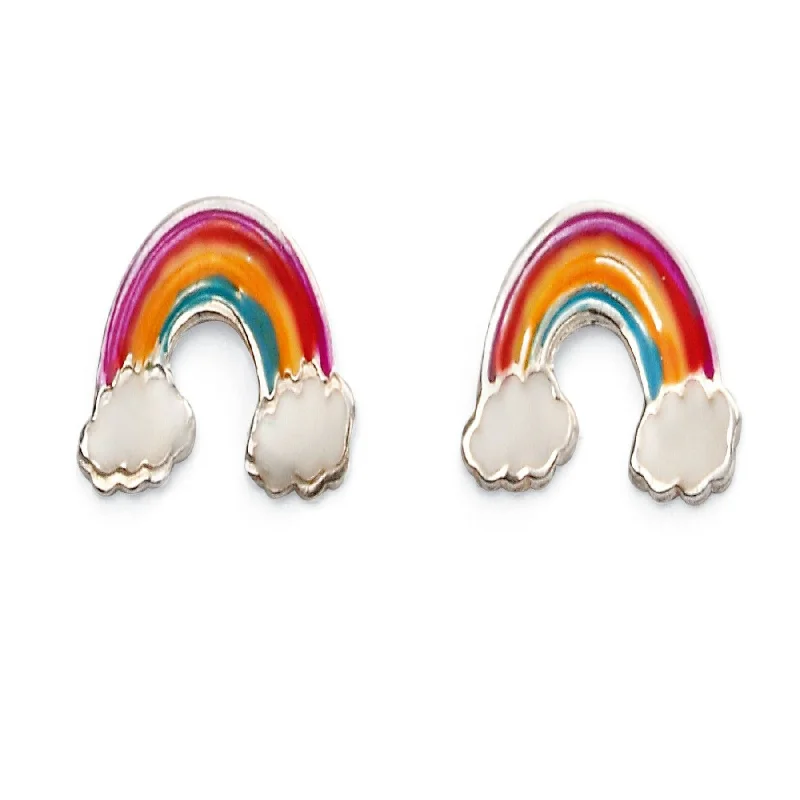 Enamel Rainbow Stud Earrings