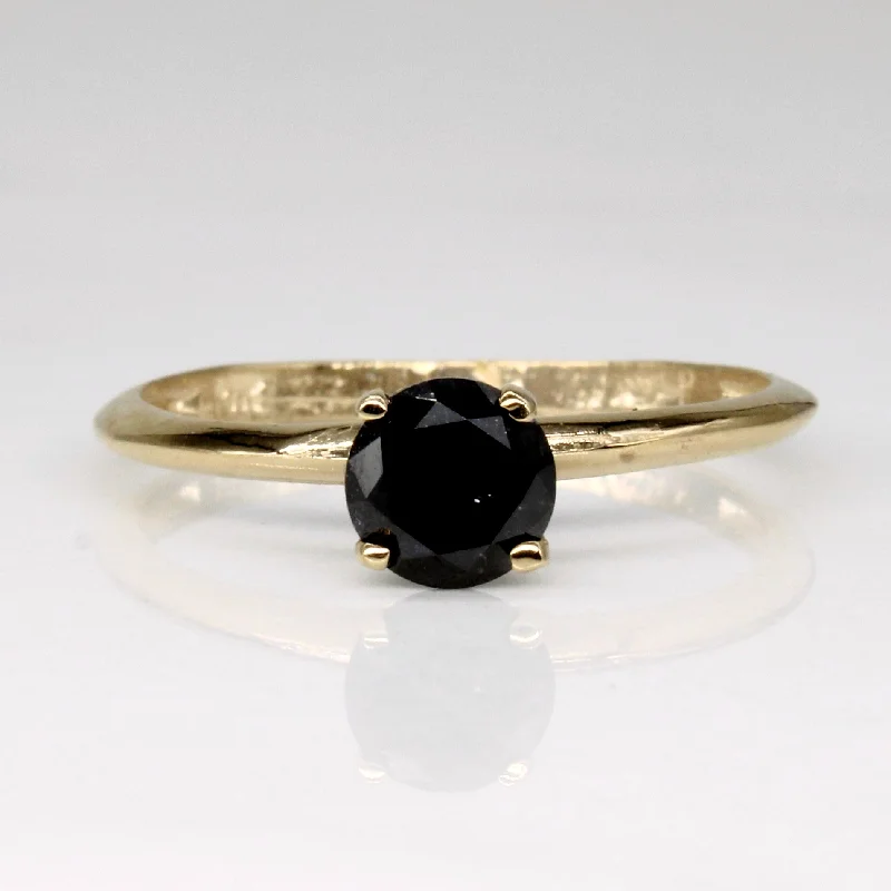 Black Diamond Engagement Ring | 0.55ct | SZ 6.5 |