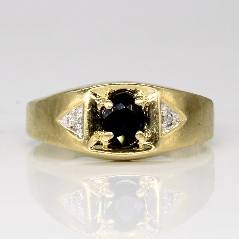 Sapphire & Diamond Three Stone Ring | 0.70ct, 0.01ctw | SZ 9.75 |