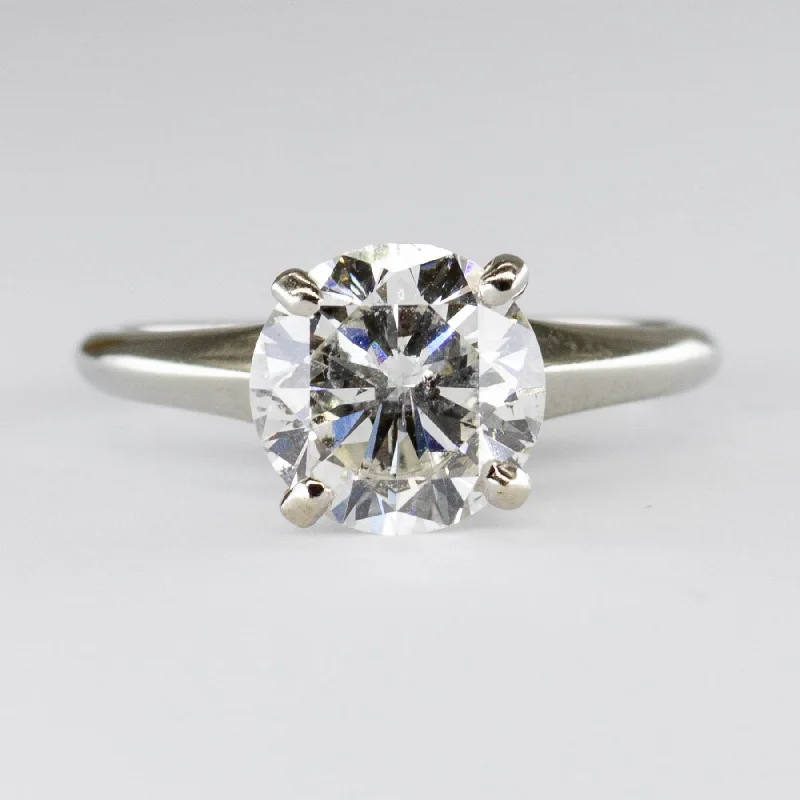 18k Solitaire Diamond Engagement Ring | 2.10ct I1/2 G/H VG | SZ 5.5 |