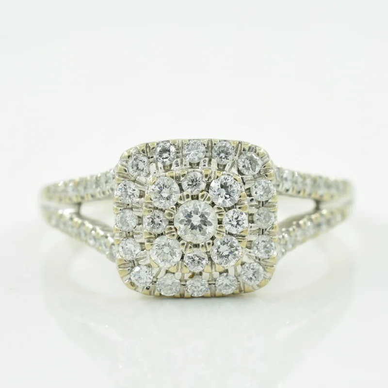 Diamond Halo Set Engagement Ring | 0.44ctw | SZ 7.5 |