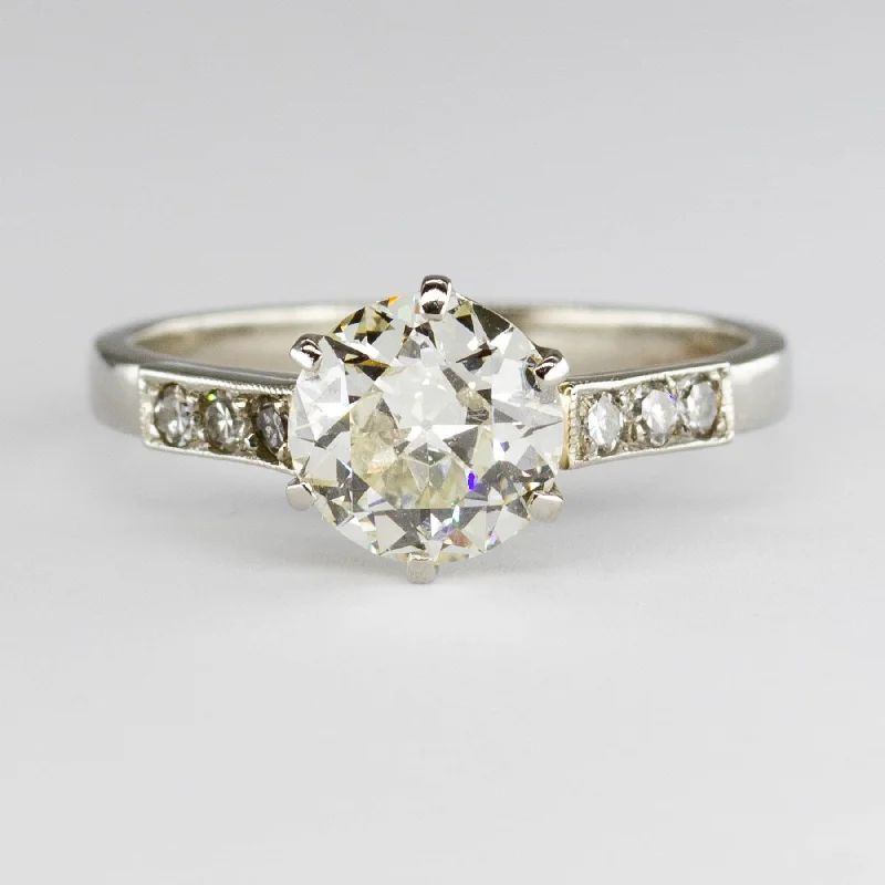 Antique Diamond Engagement Ring | 1.41ctw | SZ 6 |