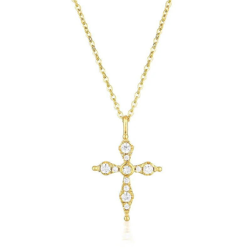 Georgini Bless Mini Gold Cross Necklace