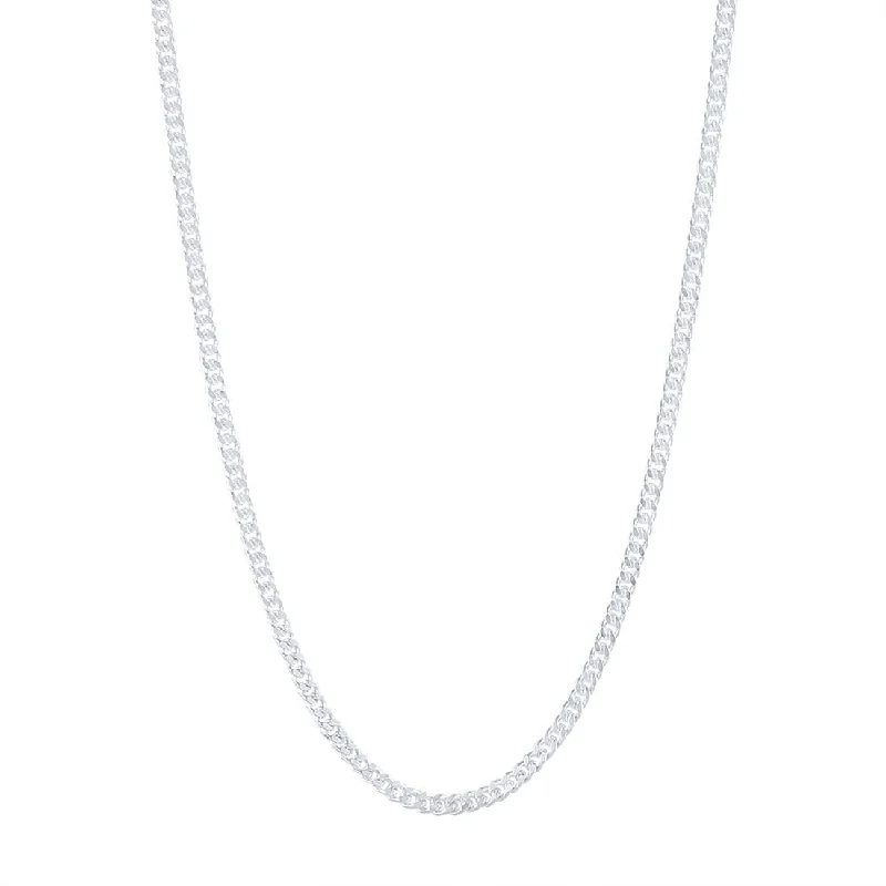 Sterling Silver 55cm Curb Chain Necklace 3mm Width