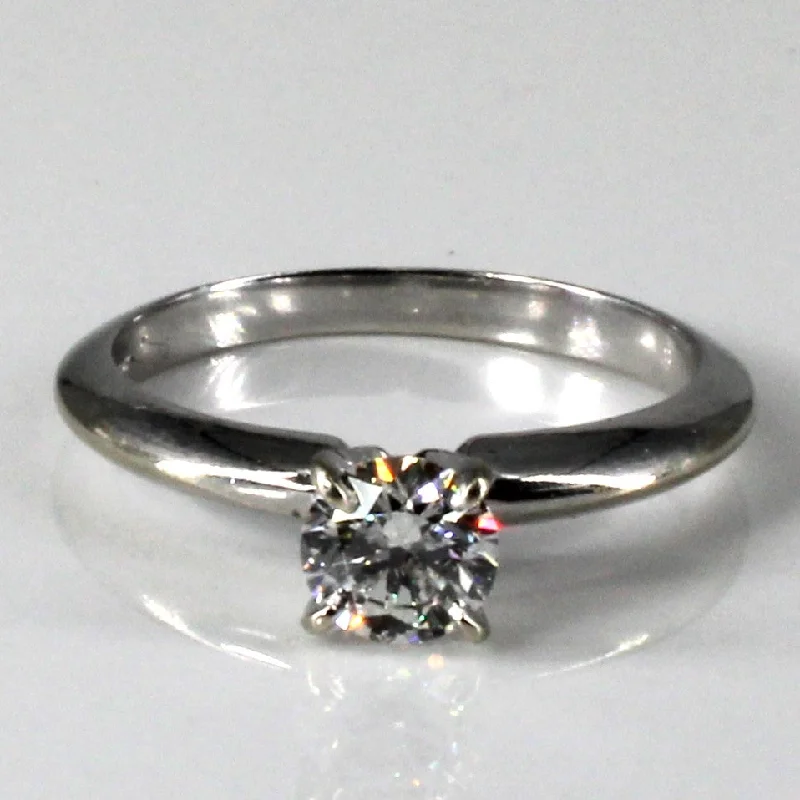 Solitaire Diamond Engagement Ring | 0.51ct VS2 F Ex AGS Certified | SZ 5.5 |