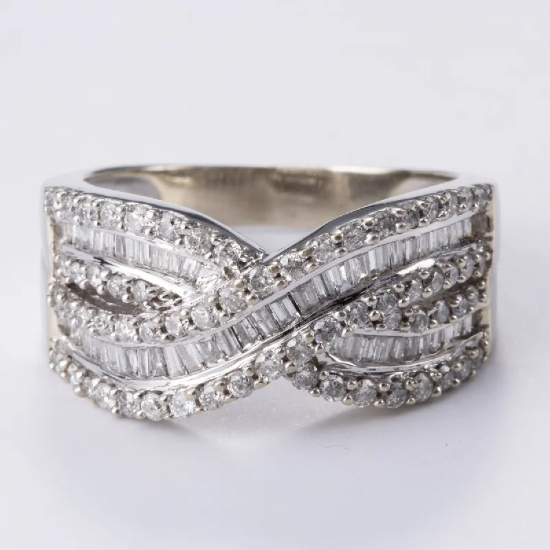 10k White Gold Diamond Ring | 1.00ctw | Sz 7.75