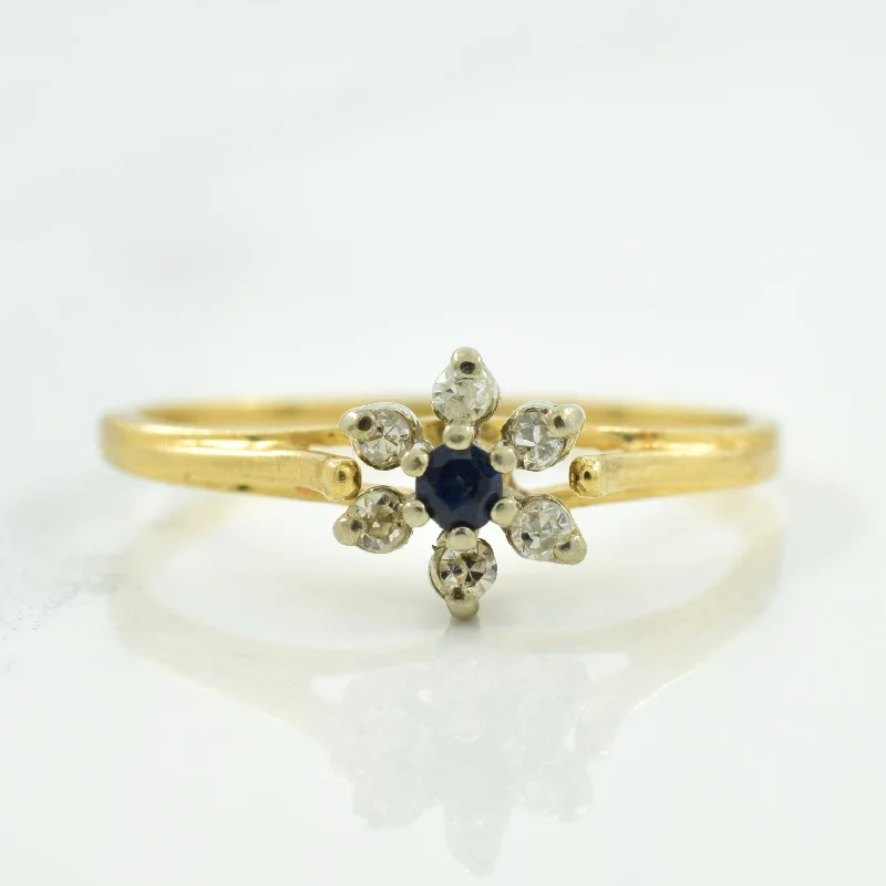 Sapphire & Diamond Ring | 0.04ct, 0.06ctw | SZ 5.5 |