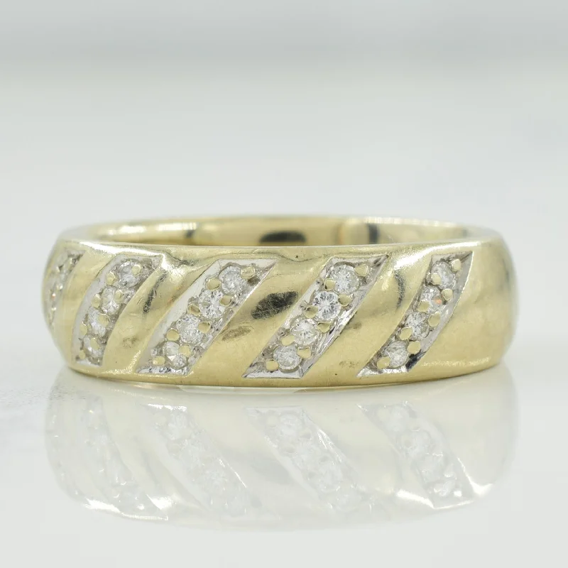 Pave Set Diamond Ring | 0.24ctw | SZ 8 |