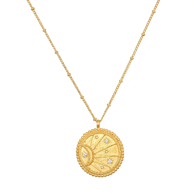 First Light Gold Medallion Necklace