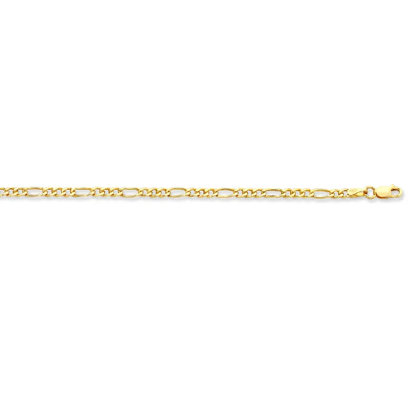 9ct Yellow Gold 3/1 Figaro Necklace