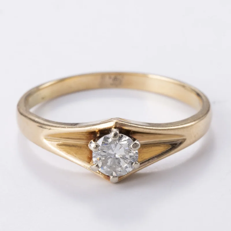 14k Yellow Gold Diamond Ring | 0.28ct | Sz