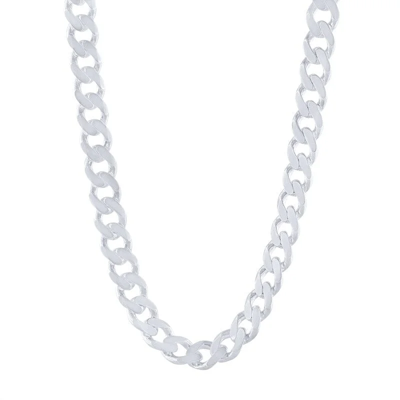 Sterling Silver Curb Necklace 60cm