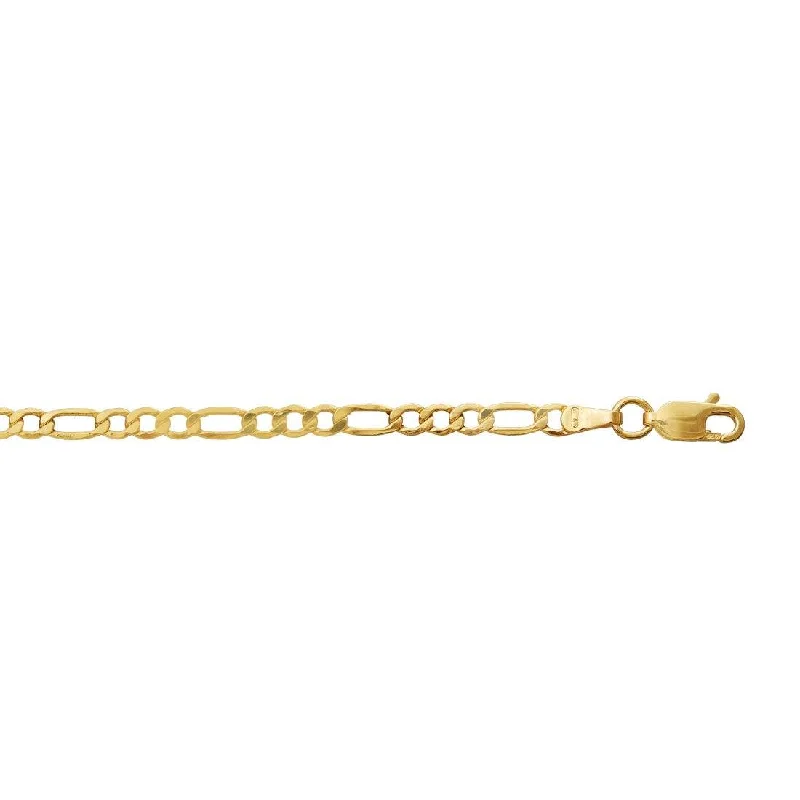 9ct Yellow Gold 1/3 Figaro Chain Necklace 60cm