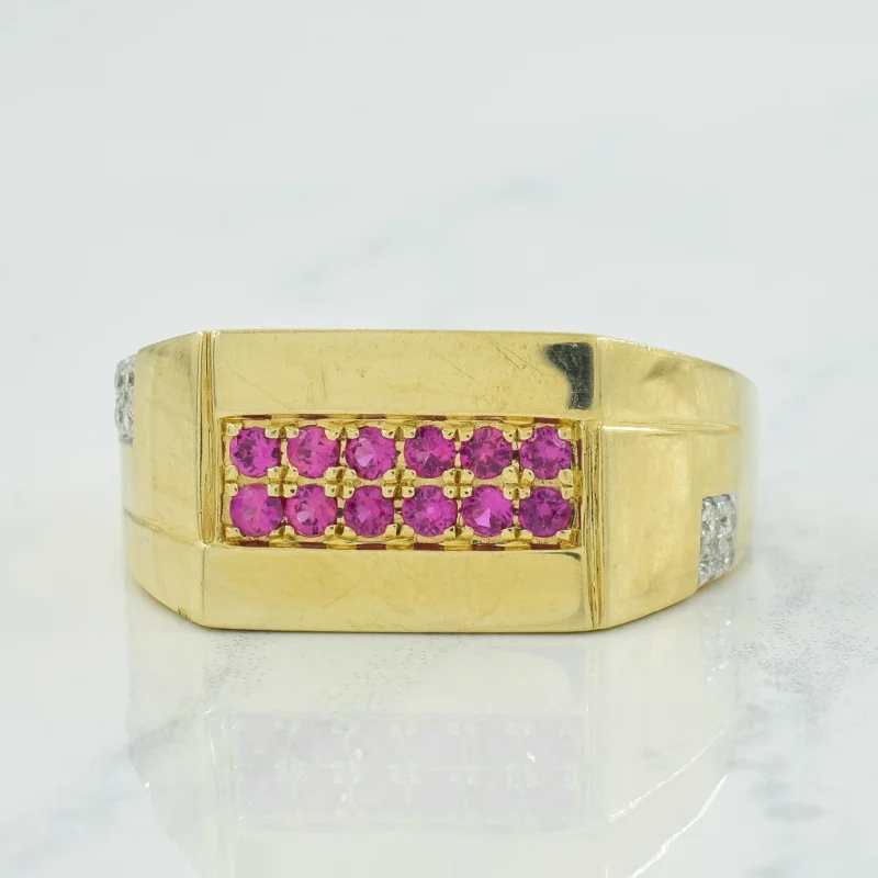 Ruby & Diamond Ring | 0.40ctw, 0.08ctw | SZ 10.25 |