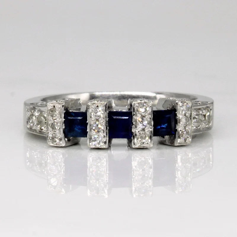 Diamond & Sapphire Ring | 0.55ctw, 0.50ctw | SZ 8.75 |