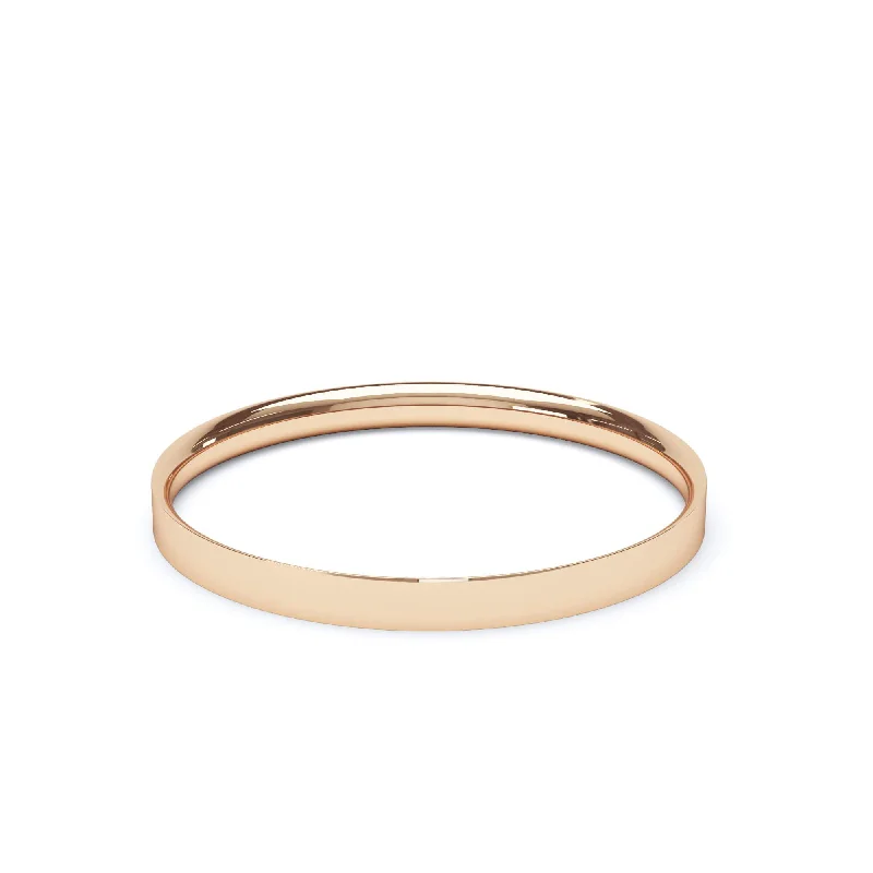 - Flat Court Profile Plain Wedding Ring 18k Rose Gold