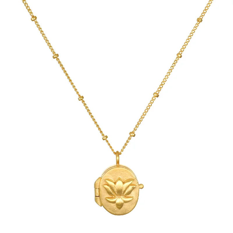 Promise of Potential Lotus Locket Necklace