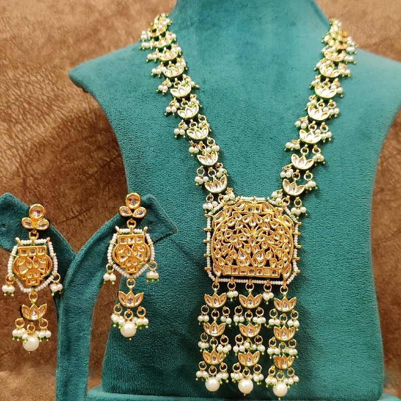 HANDCRAFTED KUNDAN MEENAKARI POLKI NECKLACE SET