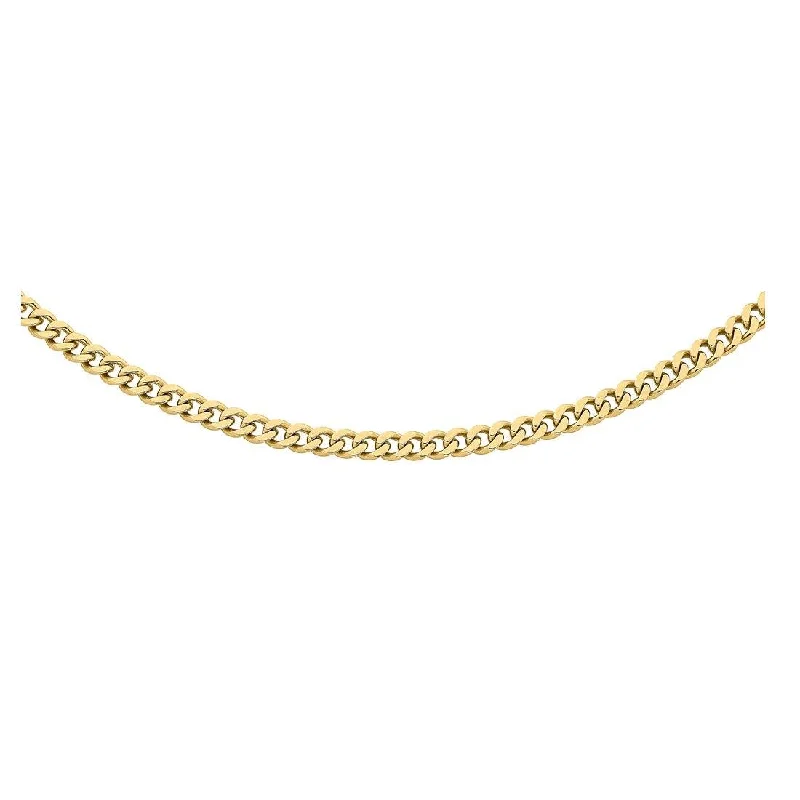 Stainless Steel Gold Colour Men's Curb Chain Necklace 65cm