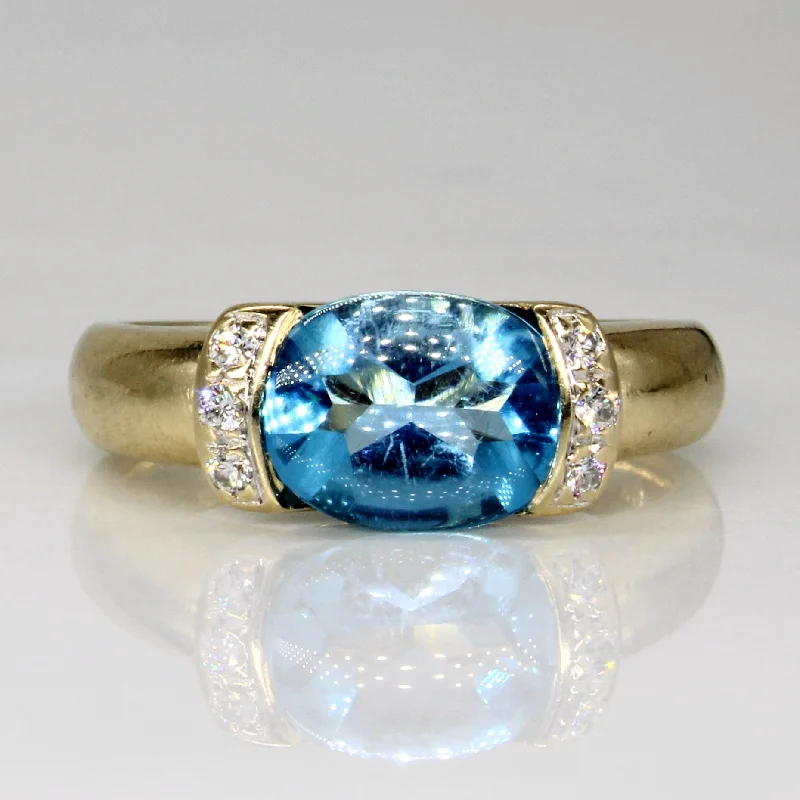 Topaz & Diamond Cocktail Ring | 1.50ct, 0.06ctw | SZ 5.5 |