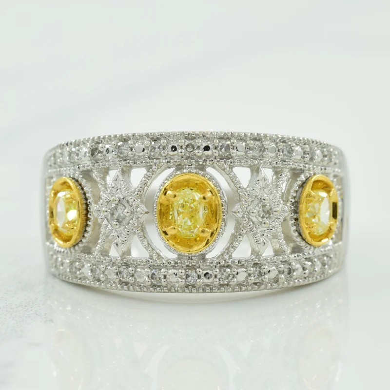 Enhanced Yellow Diamond Ring | 0.42ctw | SZ 7.5 |