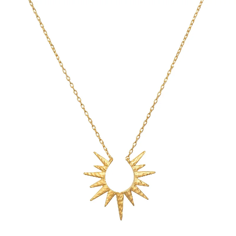 Incandescent Glow Gold Starburst Necklace