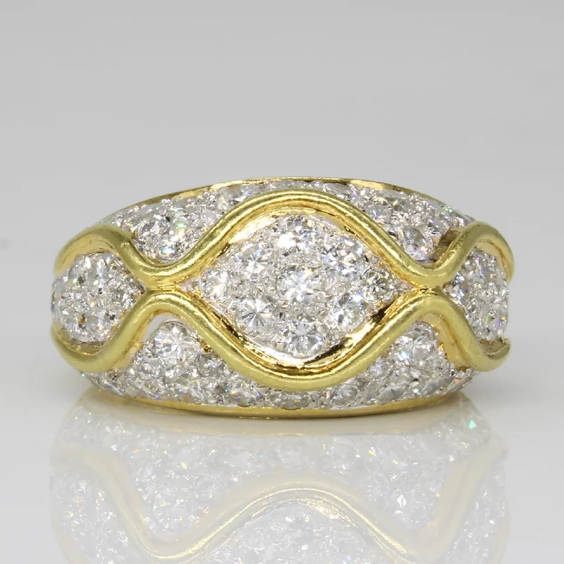 Pave Set Diamond Ring | 1.70ctw | SZ 6.5 |