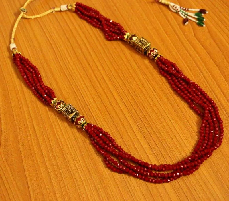 Ruby Antique Look Necklace