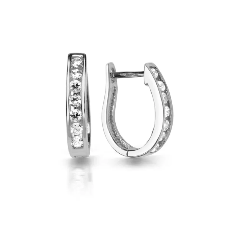 White Gold Hoop Earrings