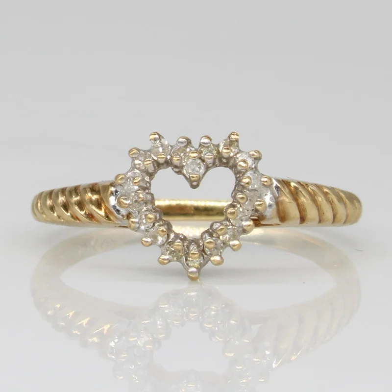 Diamond Heart Ring | 0.09ctw | SZ 5.75 |