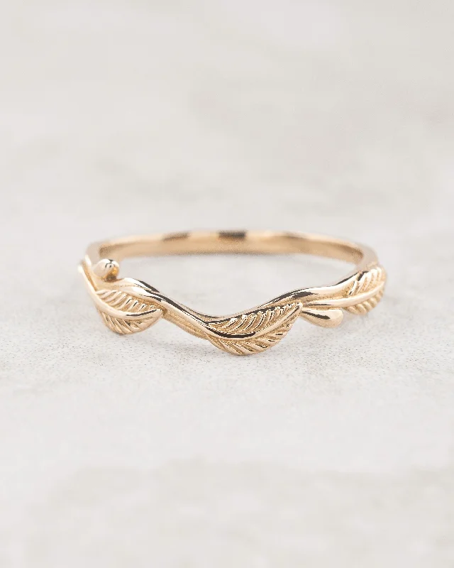 Twig wedding ring, matching band for Azalea