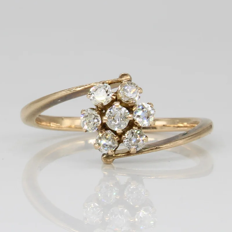 Antique Old European Cut Diamond Ring | 0.42ctw | SZ 6.75 |