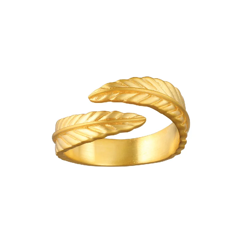 Gold Leaf Adjustable Ring