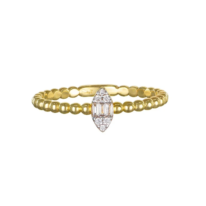 Diamond 14kt Gold Marquise Ring