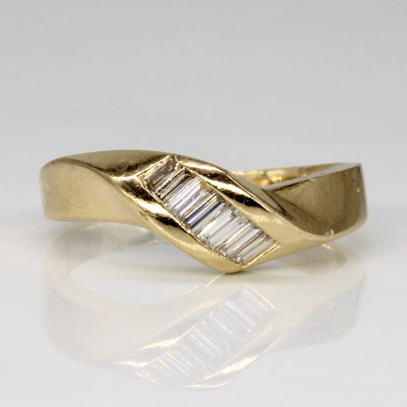 Baguette Cut Diamond Waterfall Ring | 0.63ctw | SZ 7.25 |