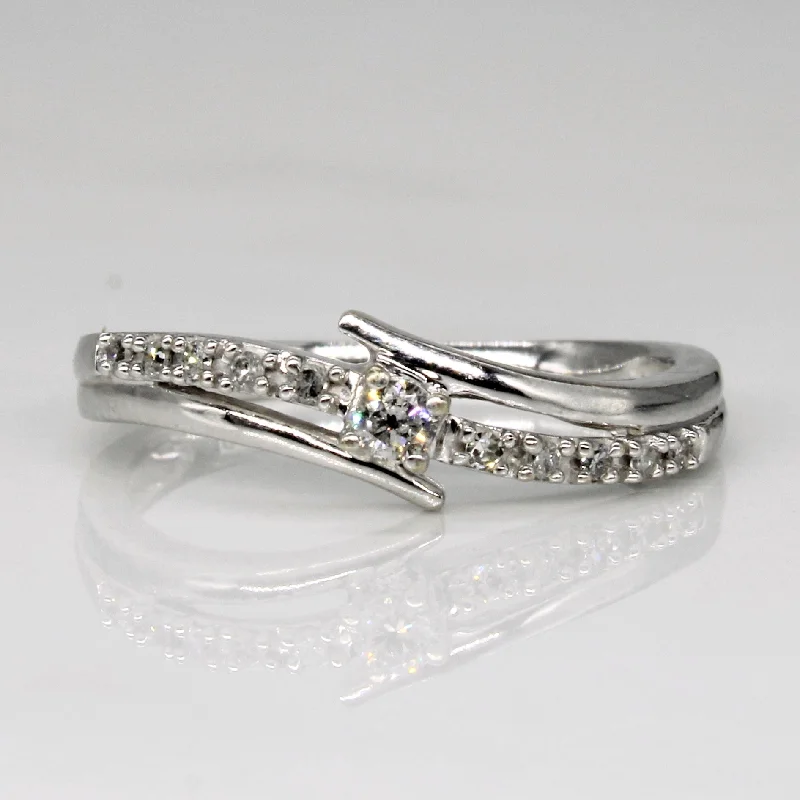 Diamond Waterfall Ring | 0.10ctw | SZ 5.5 |