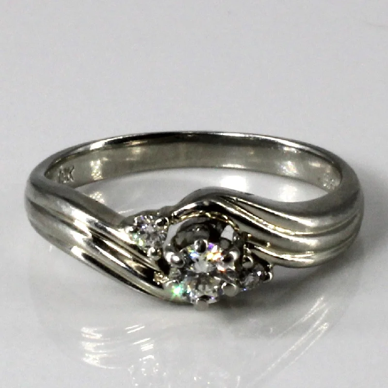 Bypass Three Stone Diamond Ring | 0.18ctw | SZ 5.75 |