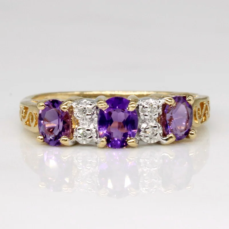 Amethyst & Diamond Ring | 0.40ctw, 0.02ctw | SZ 5 |