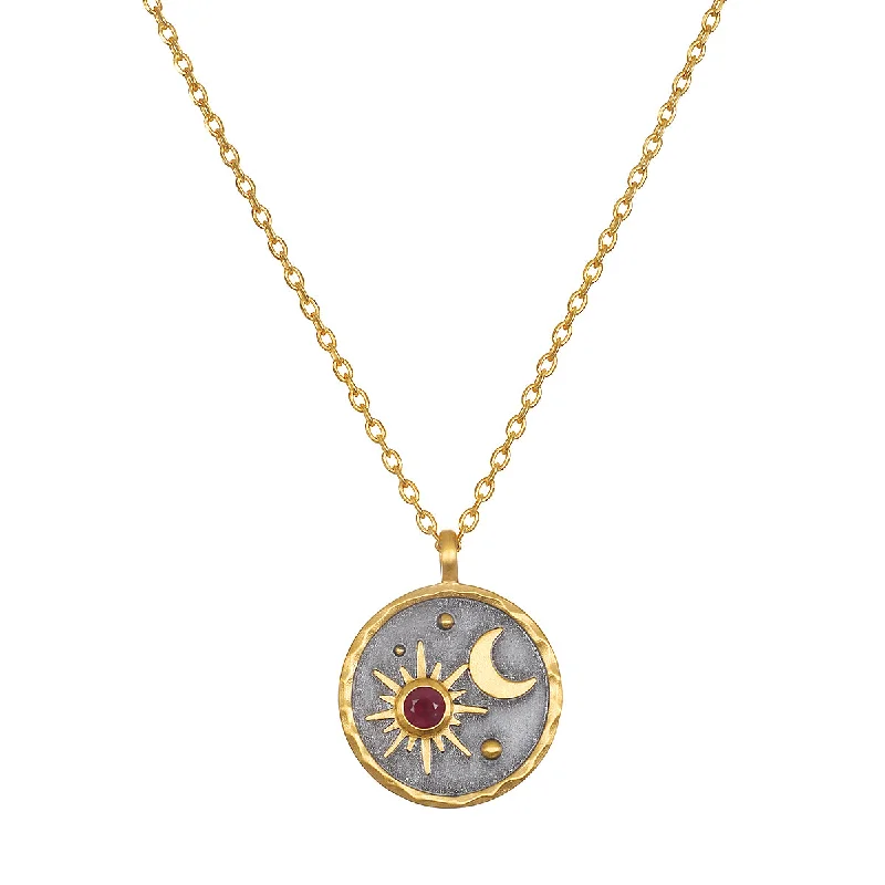 Celestial Birthstone Necklace - July