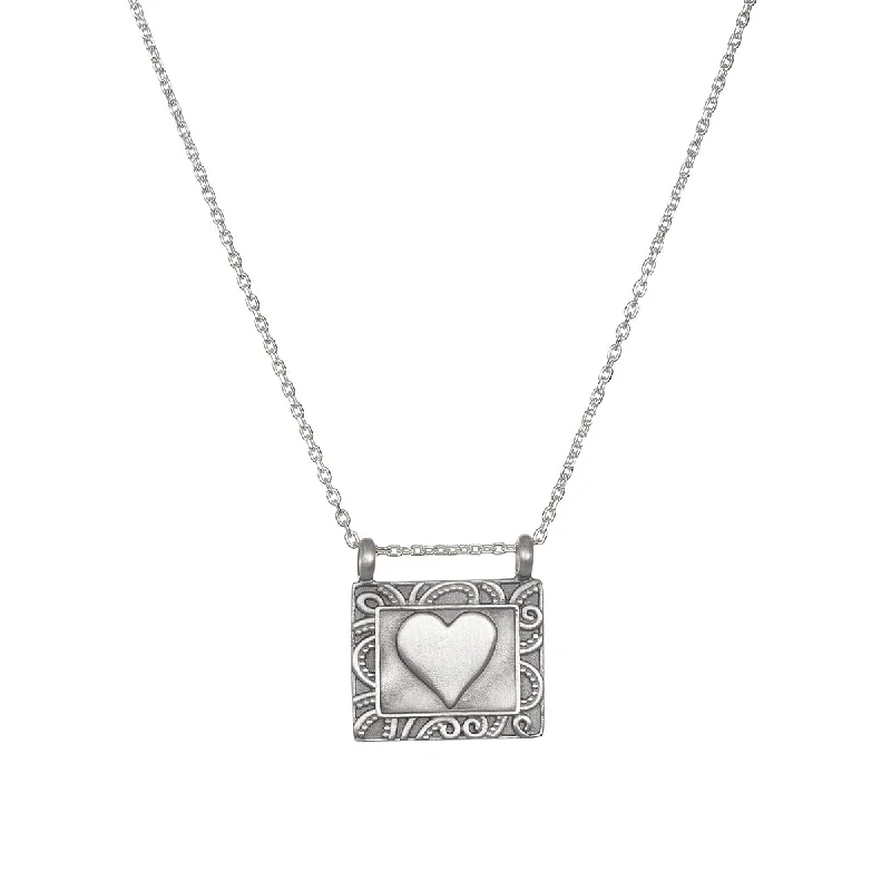 Heart Centered Silver Necklace