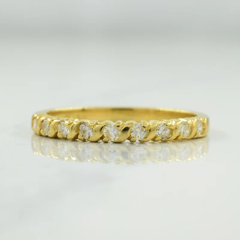 Semi Eternity Diamond Ring | 0.18ctw | SZ 6.75 |