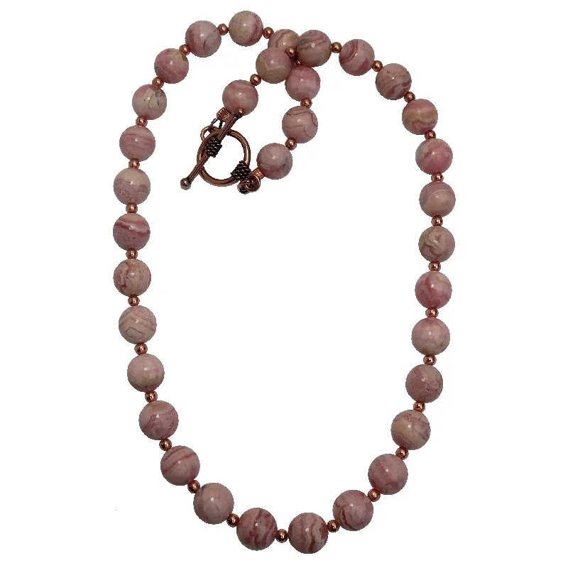 Rhodochrosite Necklace Soulmate Crystal Copper