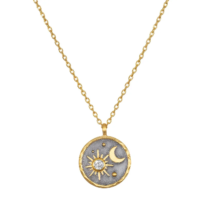 Celestial Birthstone Necklace - April