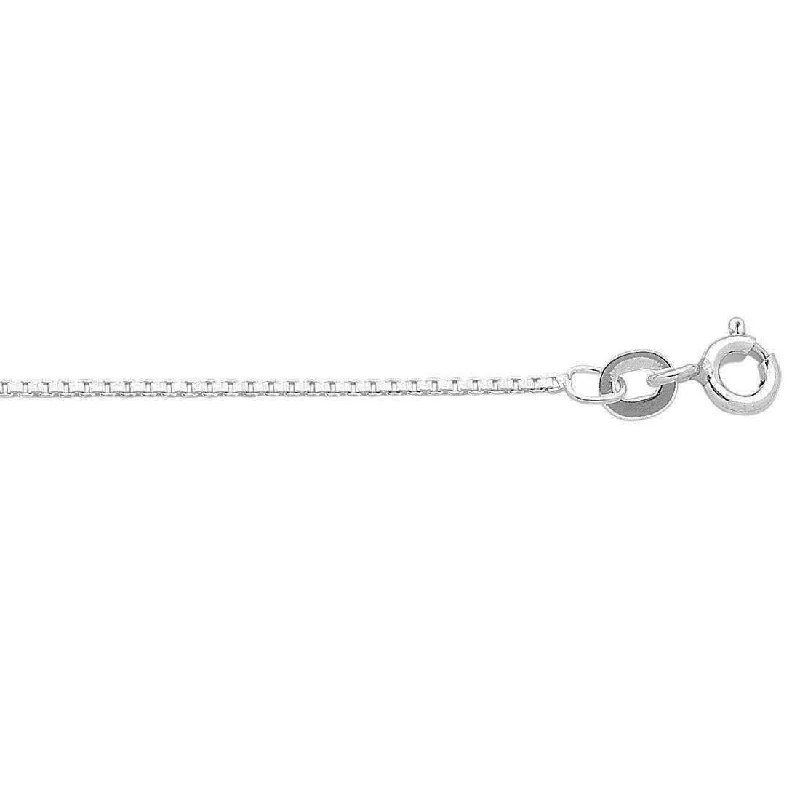 Sterling Silver Box Chain Necklace 55cm