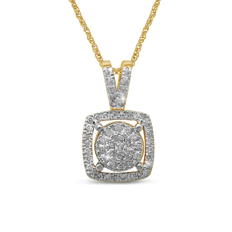 9ct Yellow Gold 0.25ct Diamond Pendant