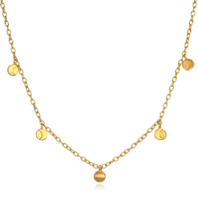 Moon Phases of Femininity Gold Choker