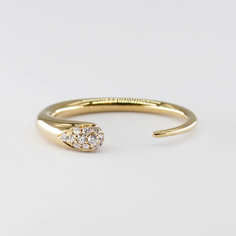 Rachel Weld 18k Yellow Gold Claw Ringlet | 0.13 ctw, Options Available