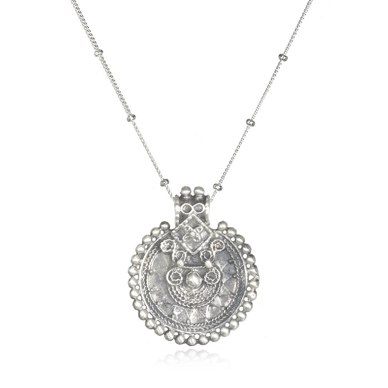 Silver Mandala Necklace