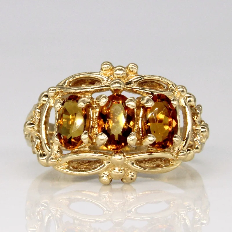 Citrine Cocktail Ring | 1.05ctw | SZ 6.75 |