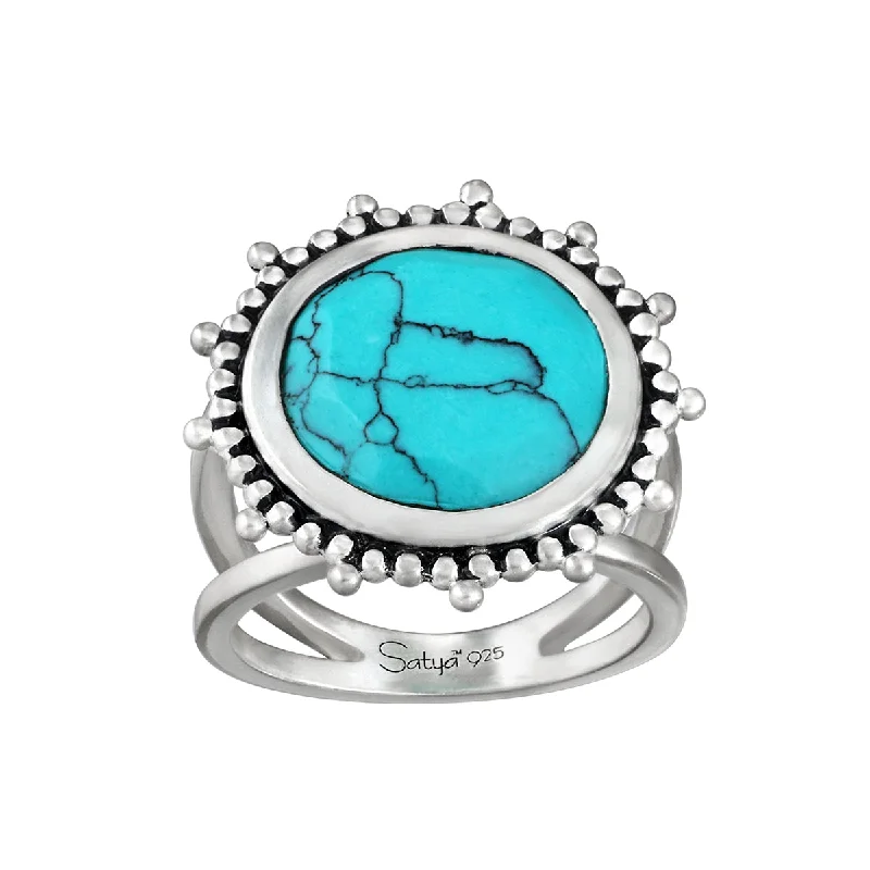 Nurture Your Voice Turquoise Silver Ring